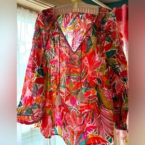 C&C California cotton, embroidered top